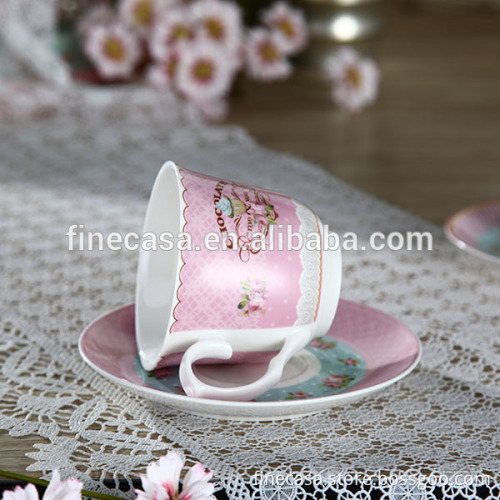 250CC Ice Cream Fine Porcelain Tea Cup and Saucer Wholesale                
                                    Quality Assured